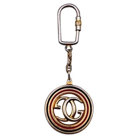 gucci white key ring|Gucci keychain vintage.